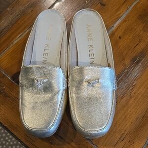 Anne Klein Metallic Gold Loafers